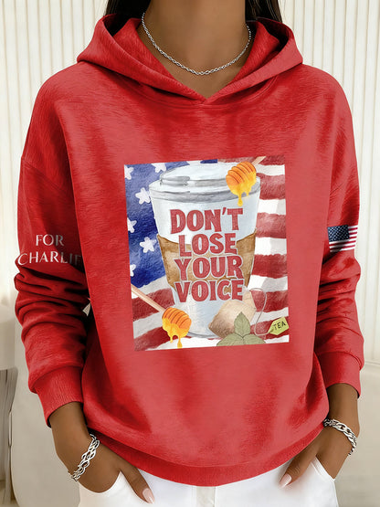 Women's Mint Tea With Two Honey Charlie Kirk Print Sweatshirt