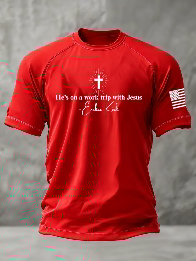 Men's Charlie Kirk Jesus Printed short sleeve t-shirt