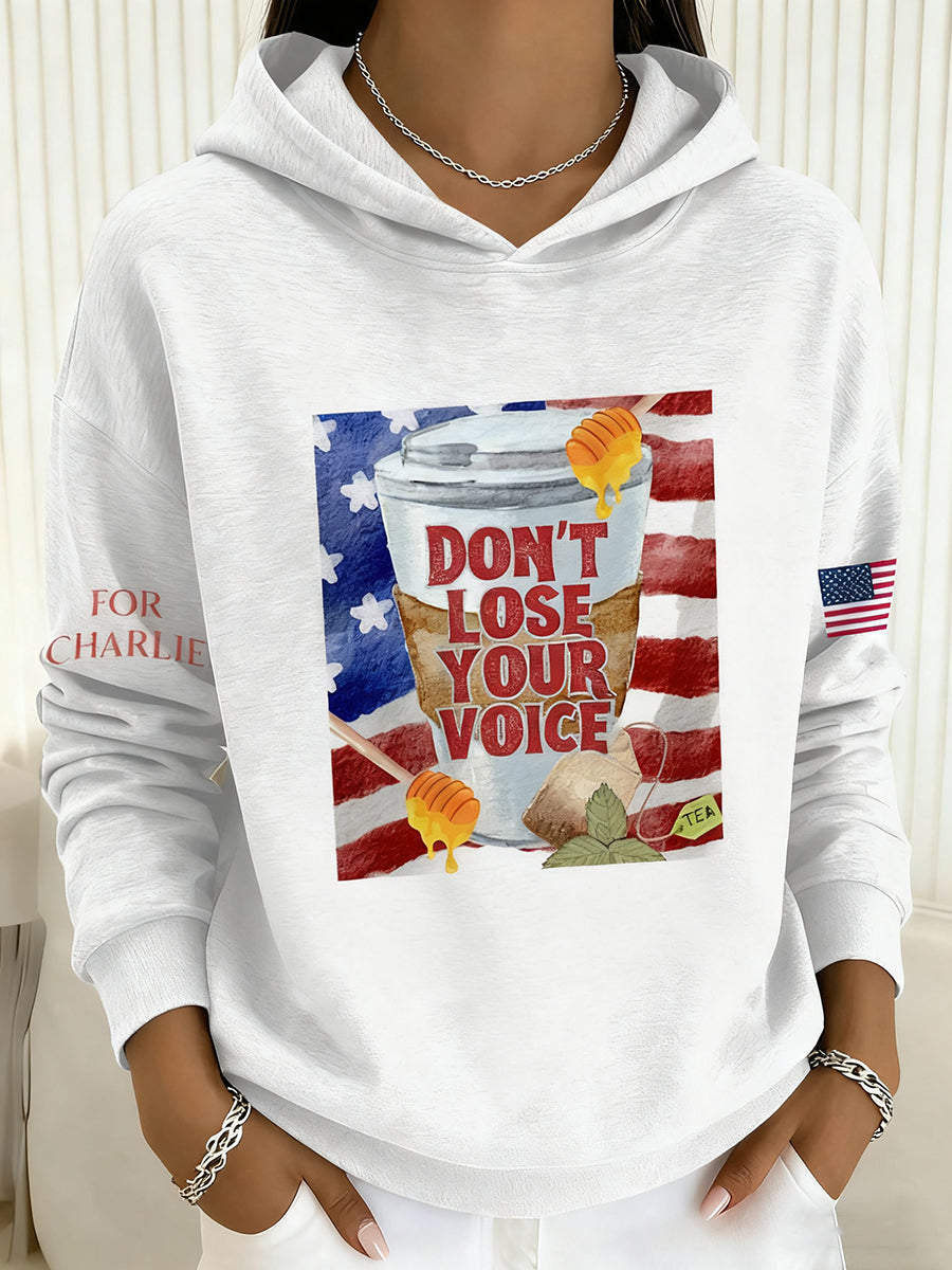 Women's Mint Tea With Two Honey Charlie Kirk Print Sweatshirt