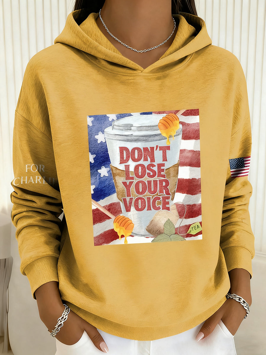 Women's Mint Tea With Two Honey Charlie Kirk Print Sweatshirt