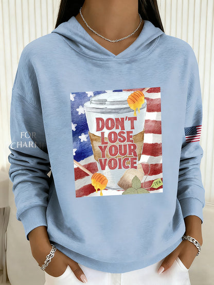 Women's Mint Tea With Two Honey Charlie Kirk Print Sweatshirt