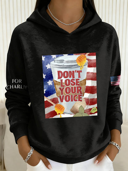 Women's Mint Tea With Two Honey Charlie Kirk Print Sweatshirt