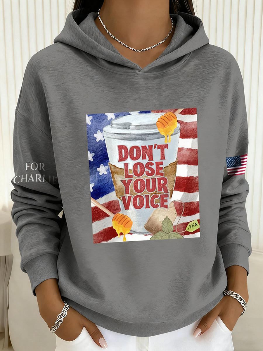 Women's Mint Tea With Two Honey Charlie Kirk Print Sweatshirt