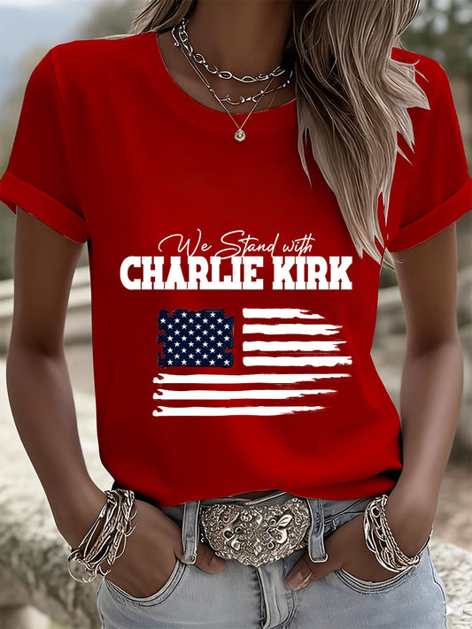 Women's Turning Point Art Print Casual Commemorative T-Shirt