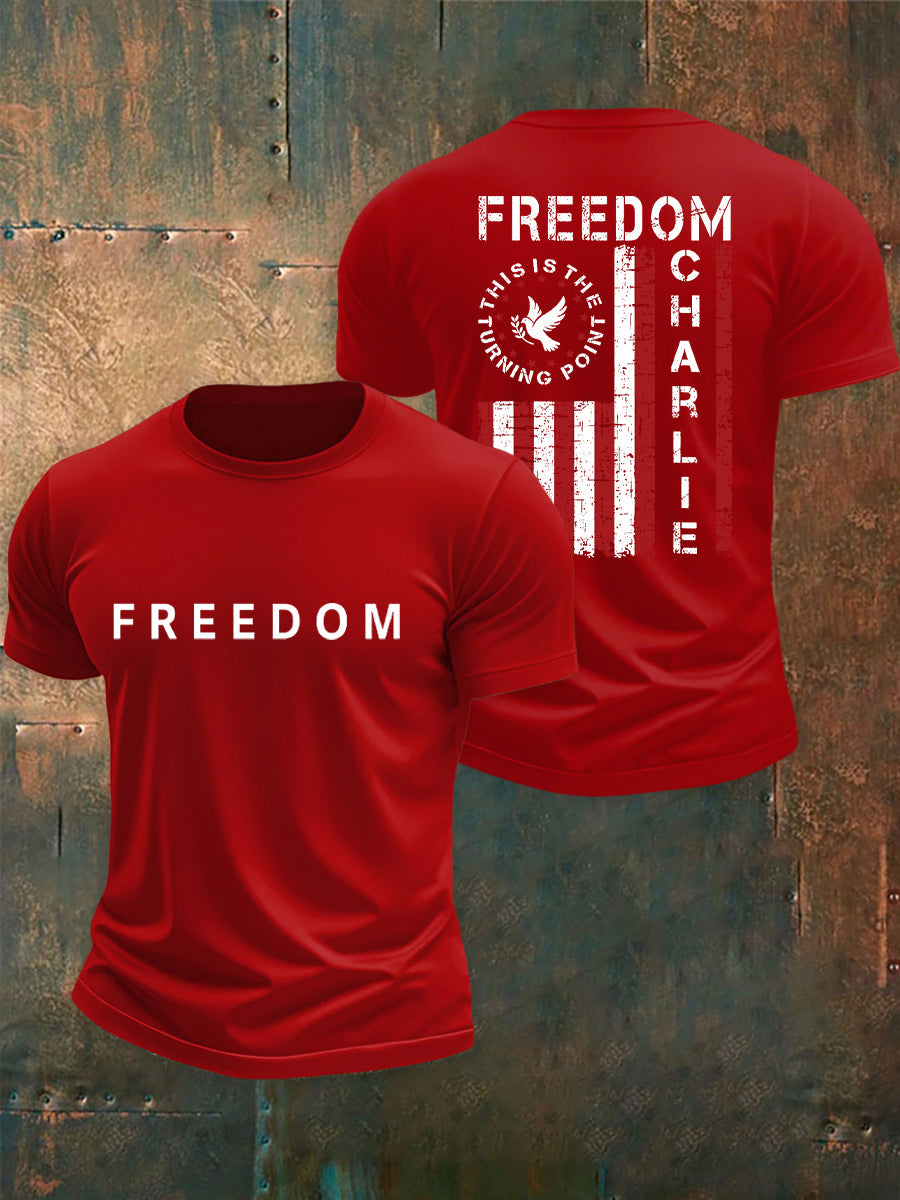 Men's Freedom Is Not Free R.I.P Charlie Kirk Short Sleeve T-shirt
