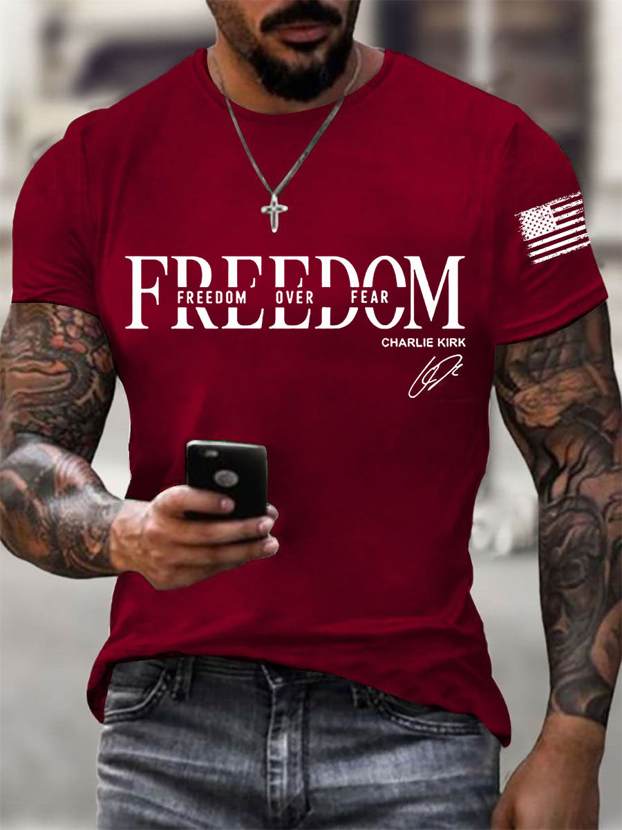 Men's Freedom Charlie Kirk Short-sleeved T-shirt