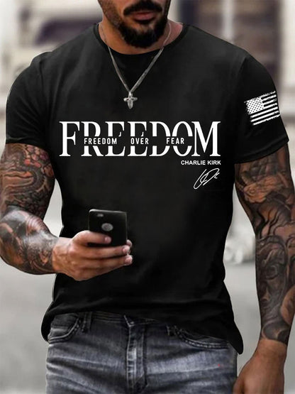 Men's Freedom Charlie Kirk Short-sleeved T-shirt
