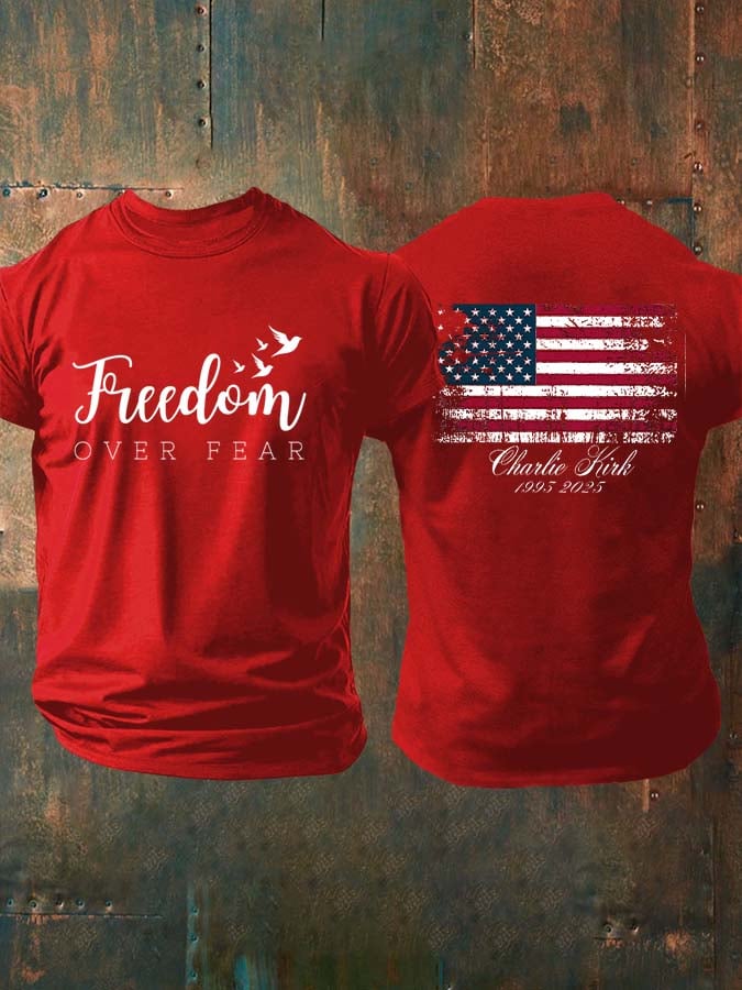 Men's Charlie Kirk Freedom Printed short sleeves t-shirt