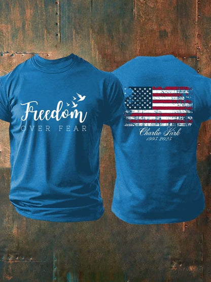 Men's Charlie Kirk Freedom Printed short sleeves t-shirt