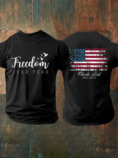 Men's Charlie Kirk Freedom Printed short sleeves t-shirt