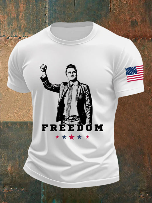 Men's Freedom Is Not Free R.I.P Charlie Kirk Short Sleeve T-shirt
