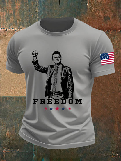 Men's Freedom Is Not Free R.I.P Charlie Kirk Short Sleeve T-shirt
