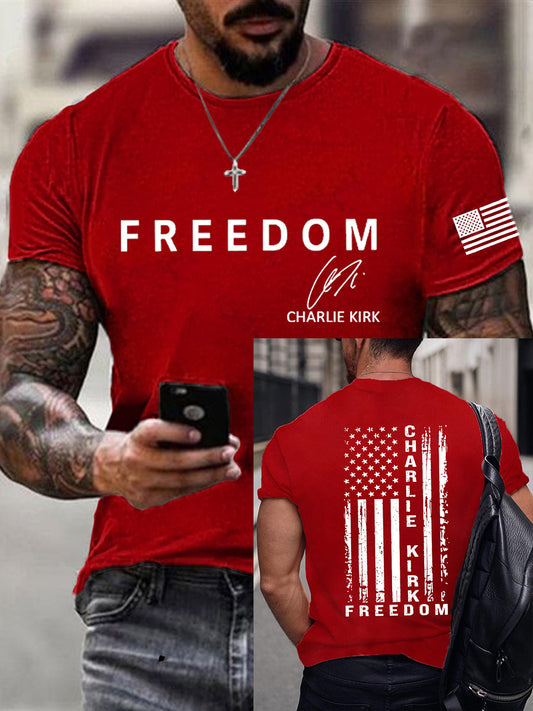Men's Freedom Is Not Free R.I.P Charlie Kirk Short Sleeve T-shirt