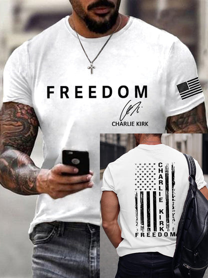 Men's Freedom Is Not Free R.I.P Charlie Kirk Short Sleeve T-shirt