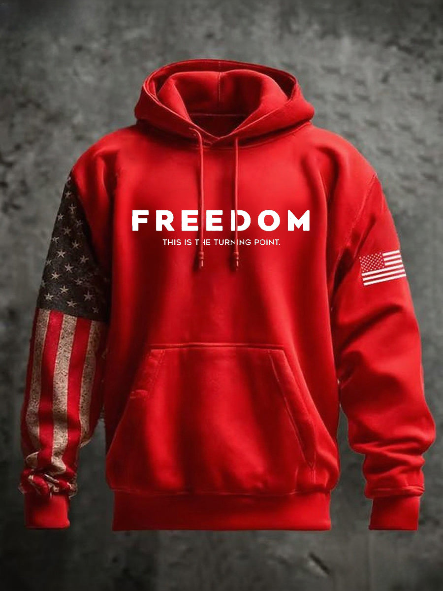 Men's Freedom Is Not Free R.I.P Charlie Kirk Oversized Drop-Shoulder Hoodie with Pockets