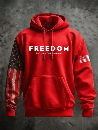 Men's Freedom Is Not Free R.I.P Charlie Kirk Oversized Drop-Shoulder Hoodie with Pockets