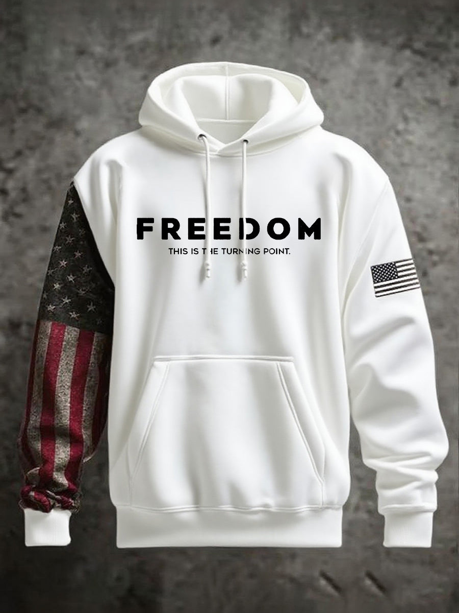 Men's Freedom Is Not Free R.I.P Charlie Kirk Oversized Drop-Shoulder Hoodie with Pockets