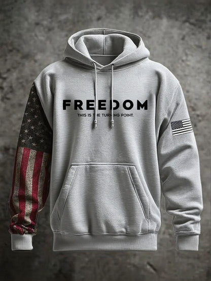 Men's Freedom Is Not Free R.I.P Charlie Kirk Oversized Drop-Shoulder Hoodie with Pockets