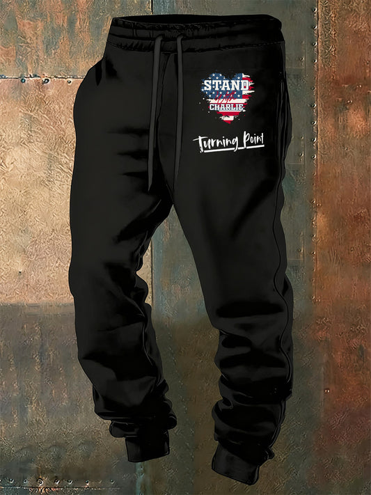 Men's Turning Point Art Print Casual Trousers