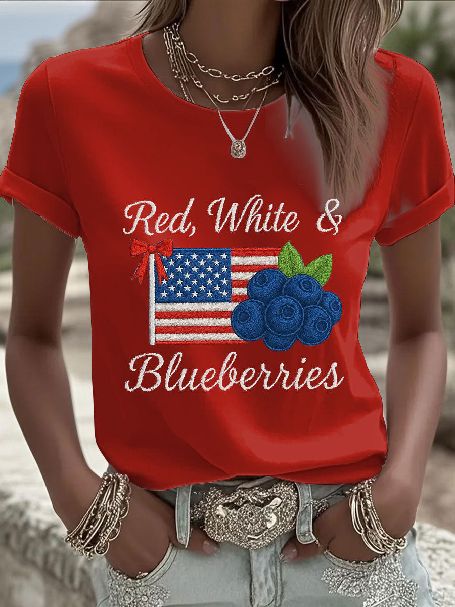 Women's 'Red White & Blueberries' T-shirt