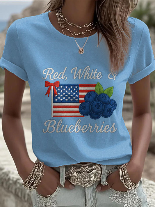 Women's 'Red White & Blueberries' T-shirt