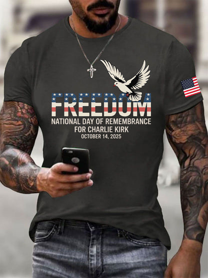 Men's Freedom Printed Casual T-shirt