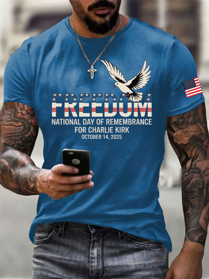 Men's Freedom Printed Casual T-shirt
