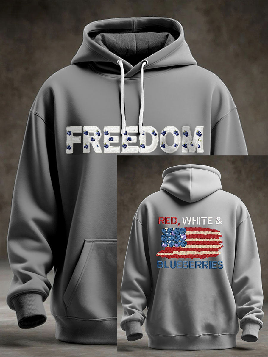 Men's "Red White & Blueberries" hoodie