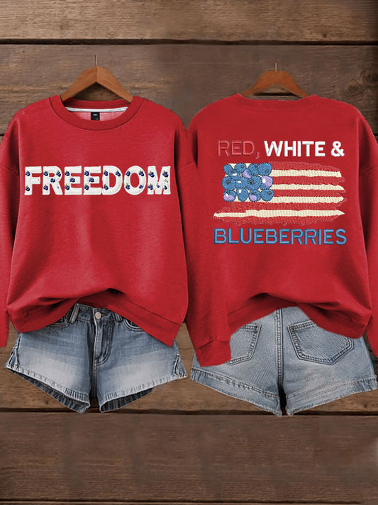 Women's 'Red White & Blueberries' sweatshirt