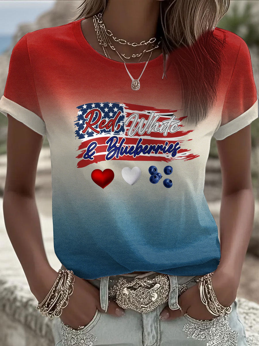 Women's 'Red White & Blueberries' T-shirt