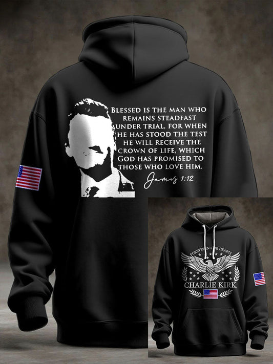 Men's Freedom True Patriot Memorial Printed Hoodie