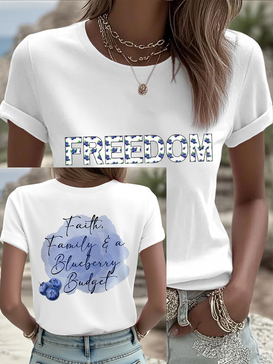 Women's 'Red White & Blueberries' T-shirt