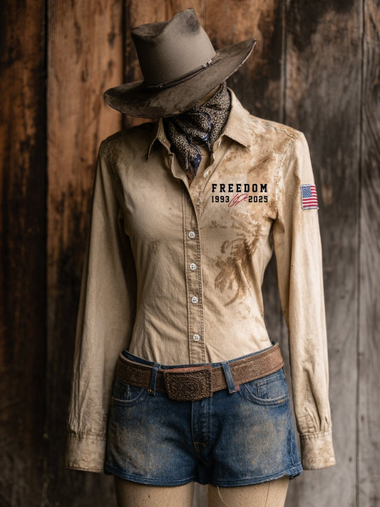 Women’s western style freedom shirts