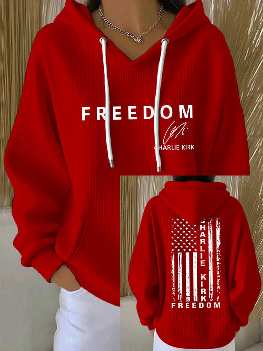 Women's Freedom Is Not Free This is the Turning Point R.I.P Charlie Kirk Print Hoodie