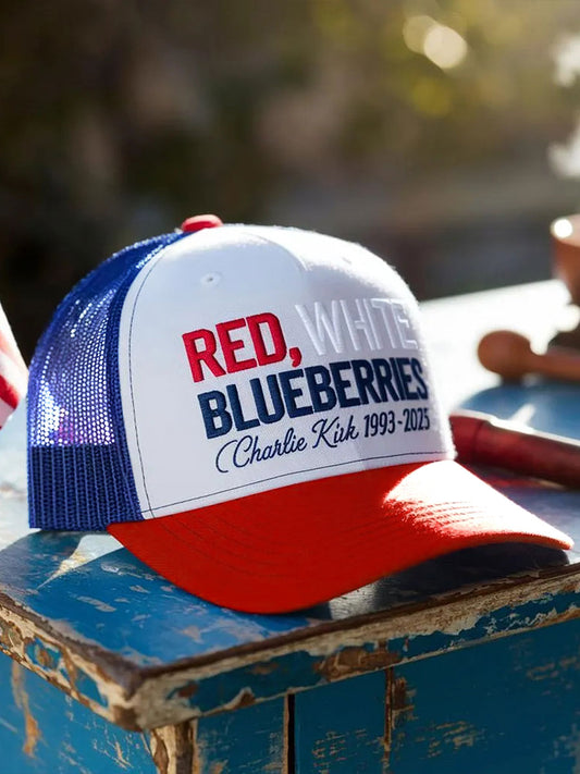 Red, white & blueberries neutral hats