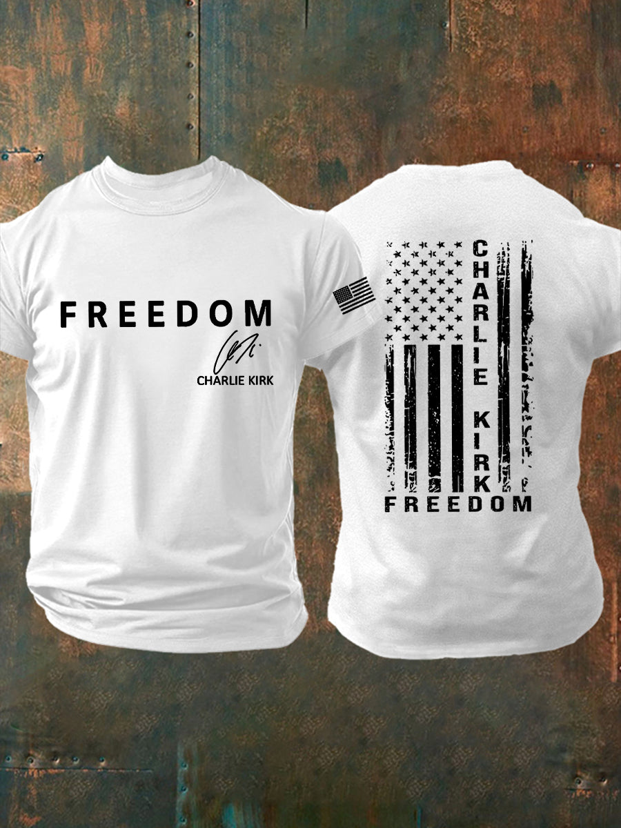 Men's Freedom Is Not Free R.I.P Charlie Kirk Short Sleeve T-shirt