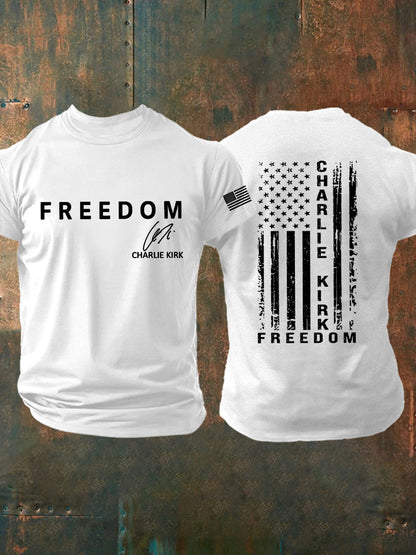 Men's Freedom Is Not Free R.I.P Charlie Kirk Short Sleeve T-shirt