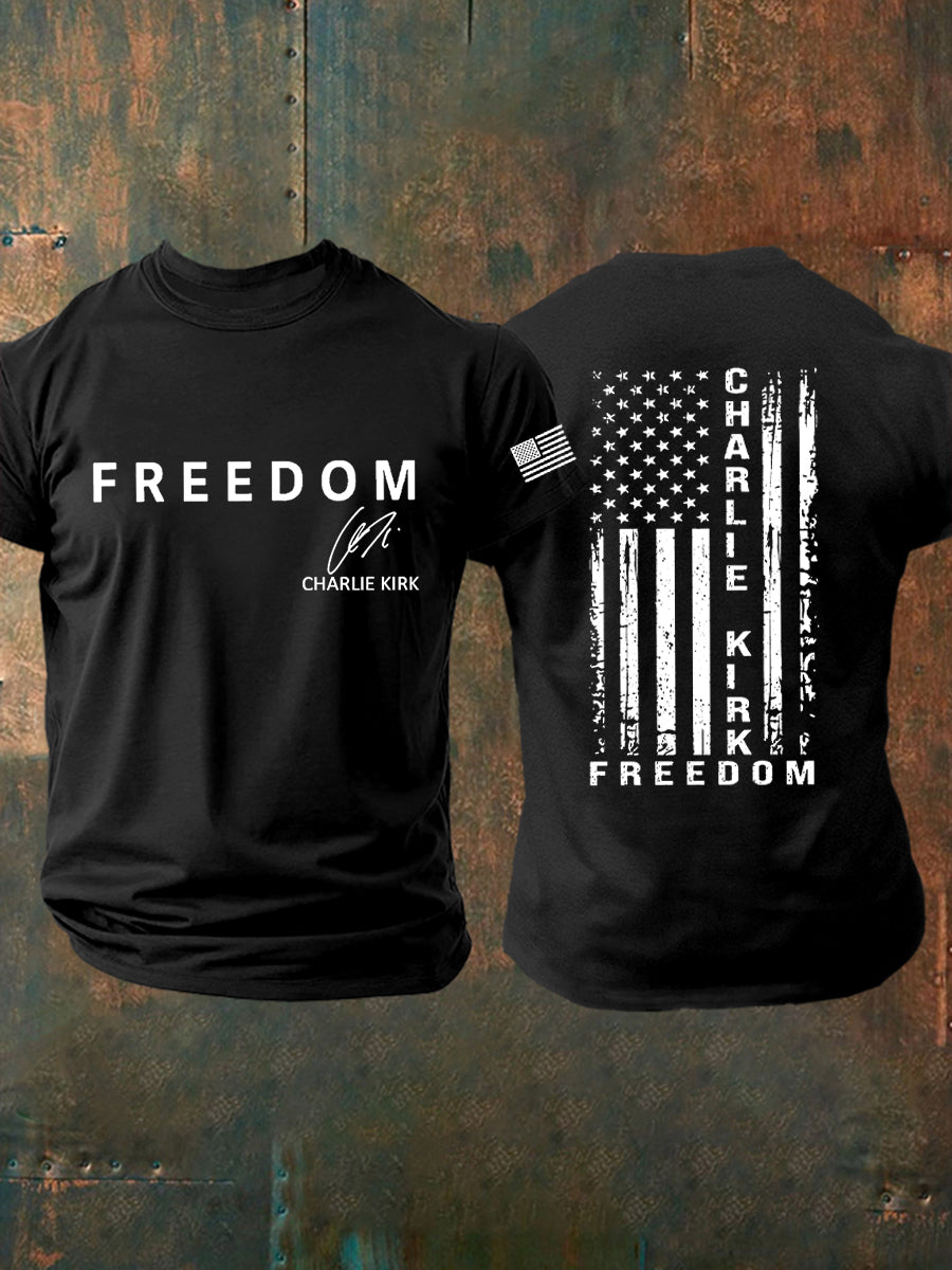Men's Freedom Is Not Free R.I.P Charlie Kirk Short Sleeve T-shirt