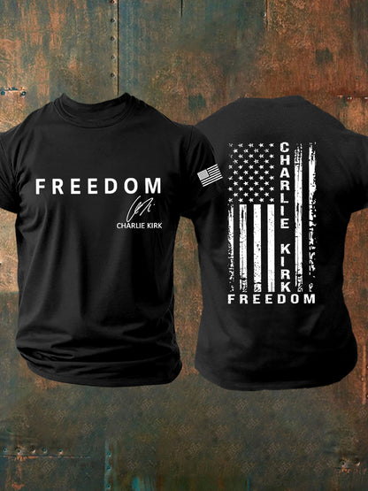 Men's Freedom Is Not Free R.I.P Charlie Kirk Short Sleeve T-shirt