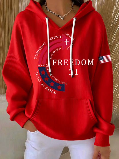 Women's This Is Our God Family Country Freedom 31 Printed Hoodie