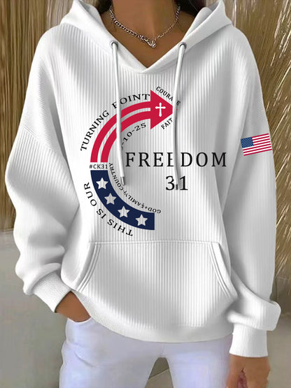 Women's This Is Our God Family Country Freedom 31 Printed Hoodie