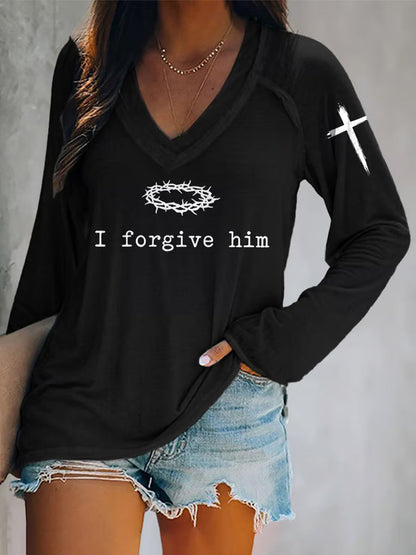 Women's Father Forgive Them For They Not Know What They Do Long-Sleeve T-Shirt