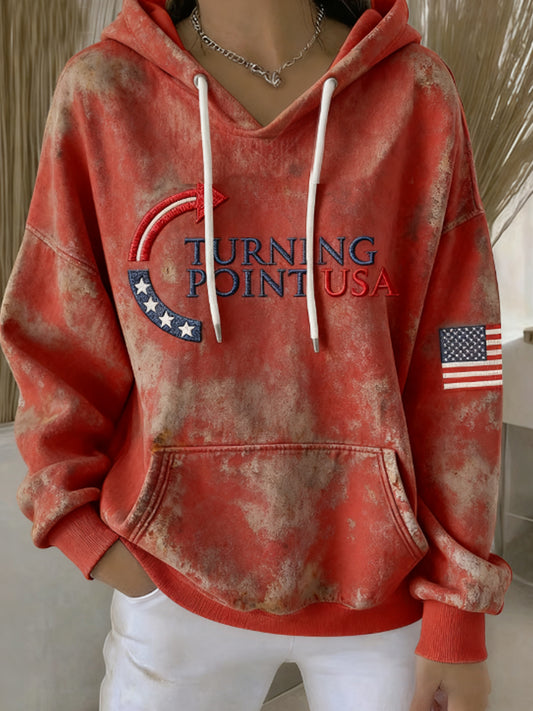 Women's Charlie Kirk Turning Point USA Trump Commemorative  Hoodie