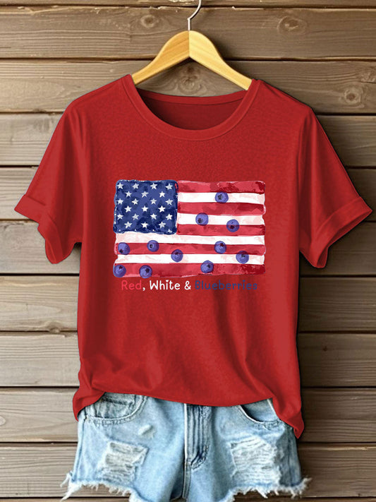 Women's “Red White & Blueberries" T-Shirt
