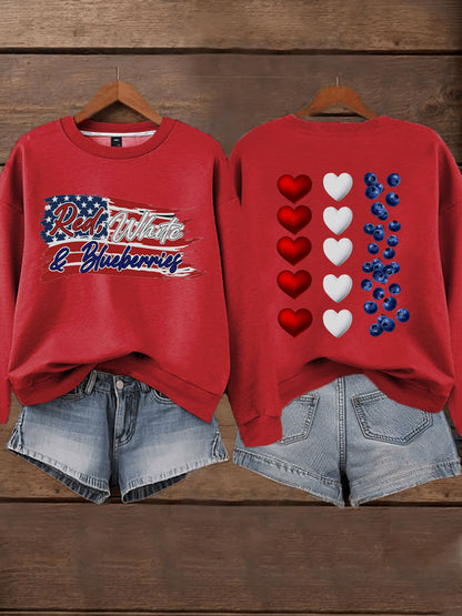 Women's 'Red White & Blueberries' sweatshirt