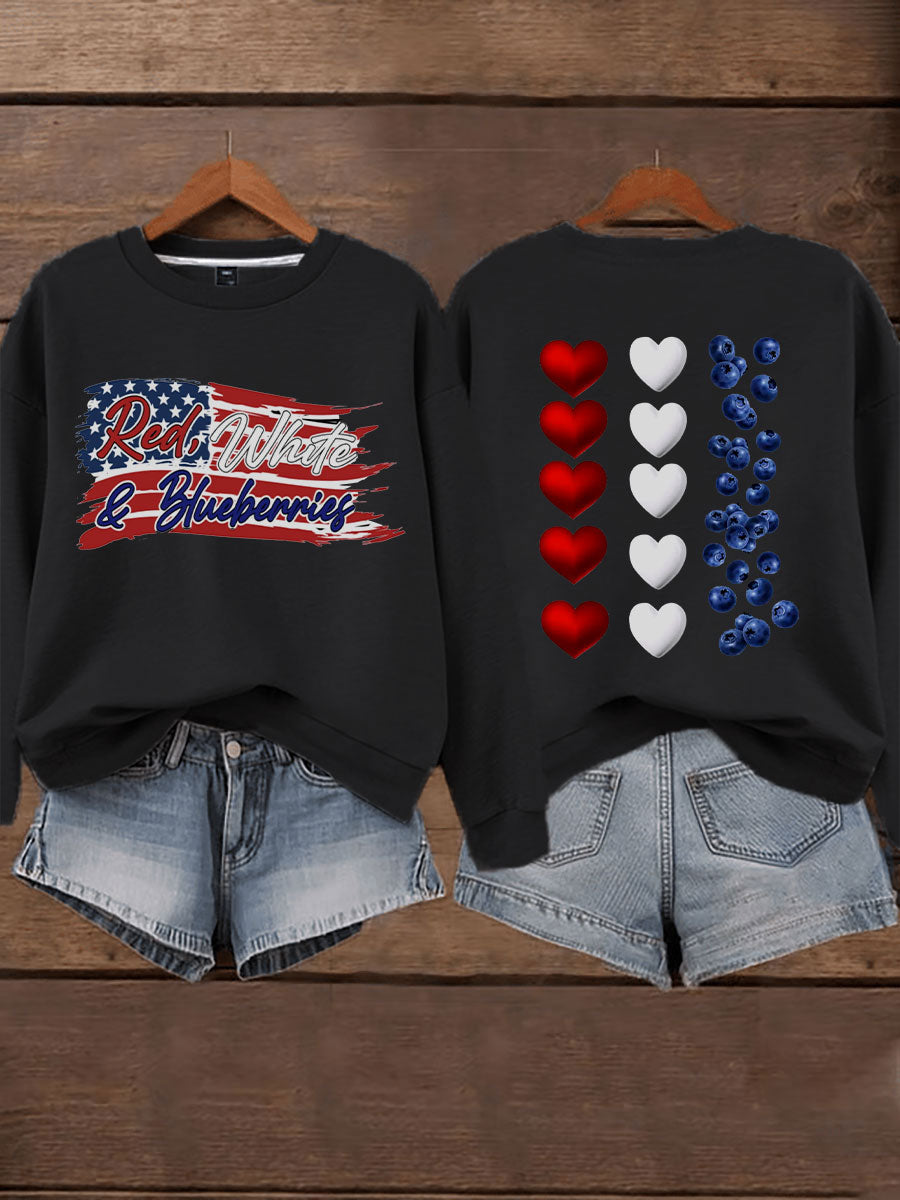 Women's 'Red White & Blueberries' sweatshirt