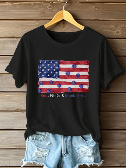 Women's “Red White & Blueberries" T-Shirt