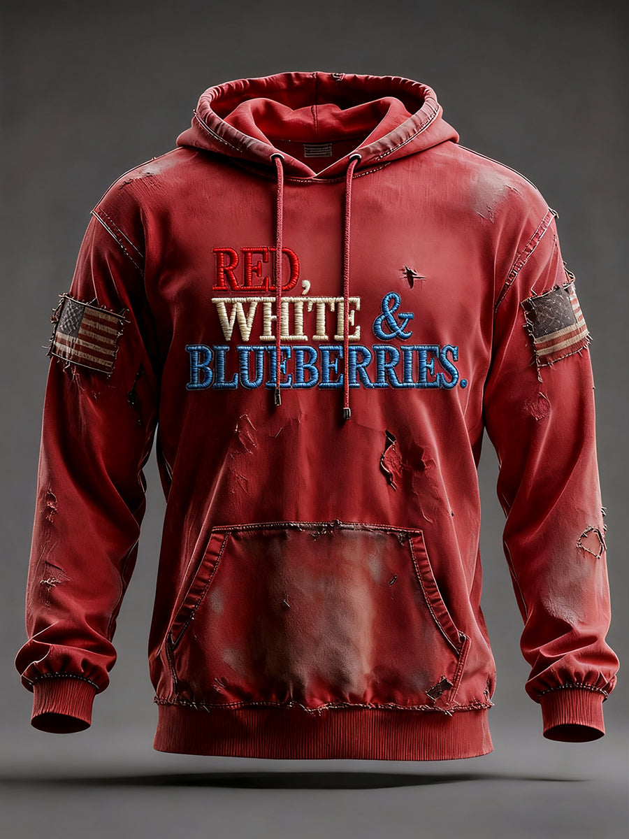 Men's "Red White & Blueberries" hoodie