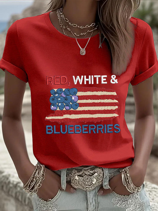 Women's 'Red White & Blueberries' T-shirt