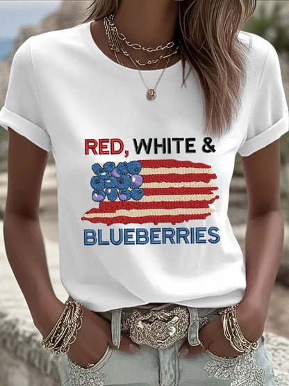Women's 'Red White & Blueberries' T-shirt